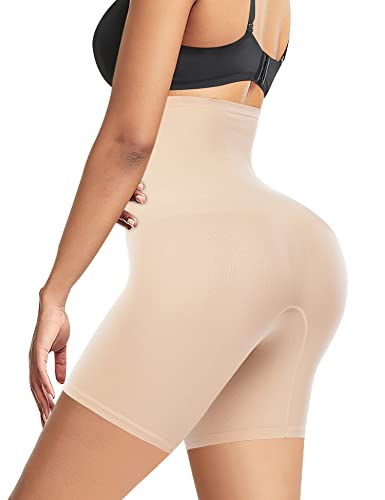 Image of Werena Seamless Shaping Boyshorts Panties for Women Slip Shorts Under Dress Shapewear Shorts