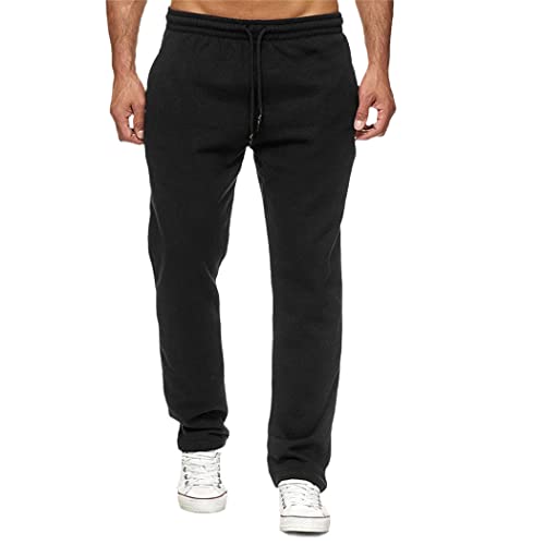 Pantalon bodybuilding homme slim élastique noir mi-saison taille 31 à 35