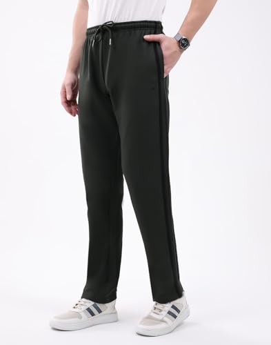 Image of Monte Carlo Men's Regular Fit Solid Track Pants | Drawstring Closure | Side Pocket Sports Lower | Comfortable & Stylish Lower for Men's