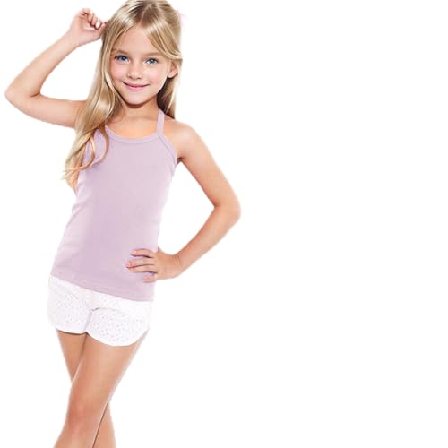 5-Pack Girls Dance Tank Tops Spaghetti Strap Basic Racerback Camisole Undershirts Summer Clothes for 1-13 Years