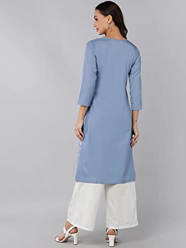 Image of Vaamsi Women's Crepe Floral Regular Kurta