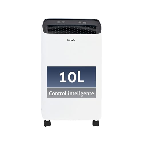 Fácula   Deshumidificador Gobi | Control Inteligente | Depósito extraíble 2l | Modo Auto | Temp 1 24h (10l/dia)