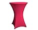 Expand Housse Pour Tables Hautes Rouge - Couverture, Revêtement, Nappe Pour Tables Mange-Debout - Ø 80cm-86cm - Stretch