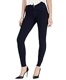 HUE Women's Original Smoothing Denim Leggings Small Dark Rinse