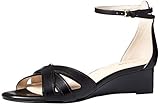 Cole Haan Women's HANA Grand Wedge Sandal, Black Leather, 7 B US