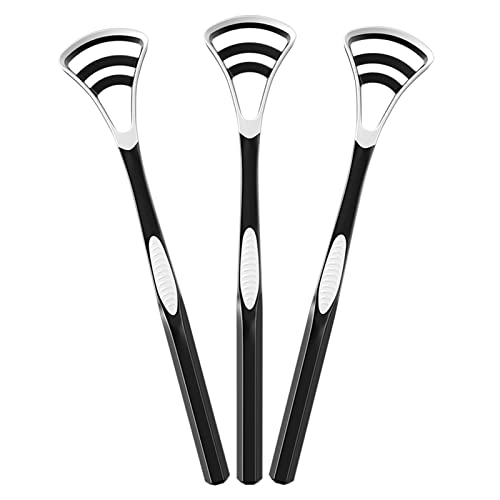 Y-Kelin Tongue Scraper, 3 Pack Tongue Cleaner for Oral Hygiene and Fresh Breath, Easy to Use and Clean