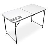 MERMONT キャンプテーブル コンパクト 折り畳み 軽量 高さ調整 アウトドアテーブル キャンプテーブル アルミテーブル アウトドア バーベキュー 釣り （120×60cm,ホワイト） A61B001