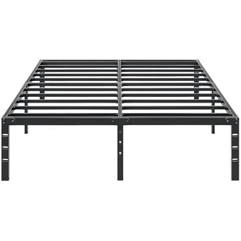 Approgreent Metal Queen Bed Frame, Durable Platform Queen Size Bed Frame, Heavy Duty Queen Bed Frame, No Box Spring Needed, Large Storage Space Under Bed, Quiet Without Noise Queen Bed Frame Cover