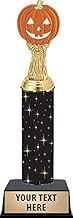 11" Halloween Orange Pumpkin Trophies - Black Midnight Halloween Orange Pumpkin Trophy Awards Prime