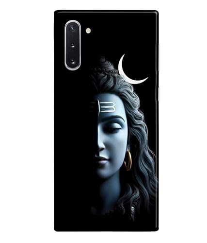 Image of Lord Shiva Half Face Printed Hard Back Case Cover Compatible for Samsung Galaxy Note 10 (Multicolor) - D1668