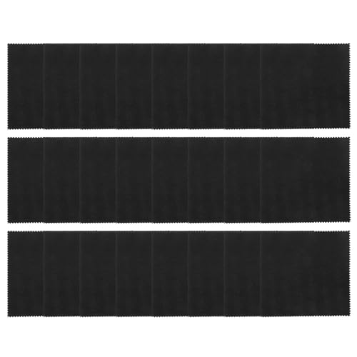 LOLIPPYY 50 Paños de Microfibra para Limpieza de Gafas y Lentes de Vidrio, Paño Compacto 15x15 Cm Negro sin Pelusa, Adecuado para Móviles, Cámaras y Pantallas Delicadas