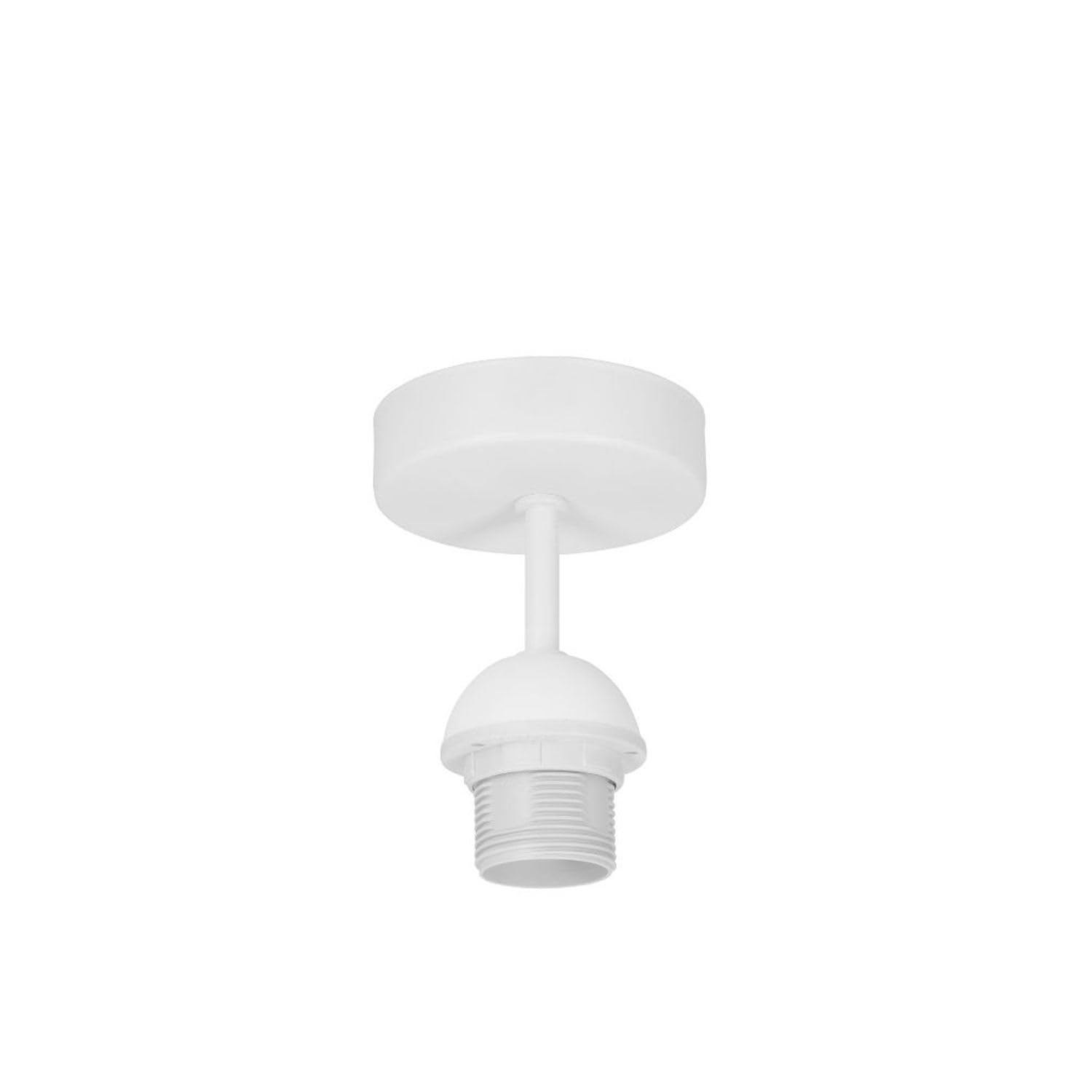 Licht-Erlebnisse Deckenleuchte Stoffschirm Metall Weiß Ecru Beige Braun E27 gemütlich wohnlich blendarm Esszimmer Wohnzimmer Ø 40 cm Deckenlampe Schlafzimmer