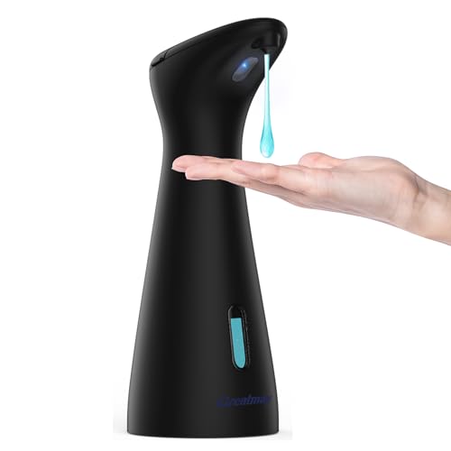 Greatmay Distributeur de savon automatique avec 4 niveaux réglables, 400 ml, distributeur de savon liquide électrique, étanche IPX6, à piles, pour salle de...