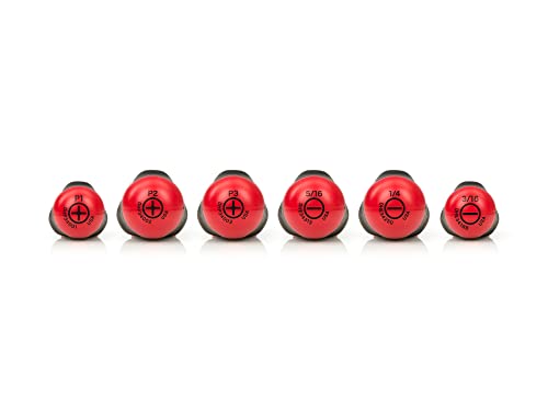 Image of TEKTON Long High-Torque Screwdriver Set, 6-Piece (#1 - #3, 3 /16-5 /16 in.) | DRV43017 | Made in USA