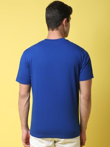 Image of Pinkmint Men's Cotton Blend T-Shirt ll Soild Round Neck T-Shirt ll Stylish Half Sleeve T-Shirt's (Pack of 1)