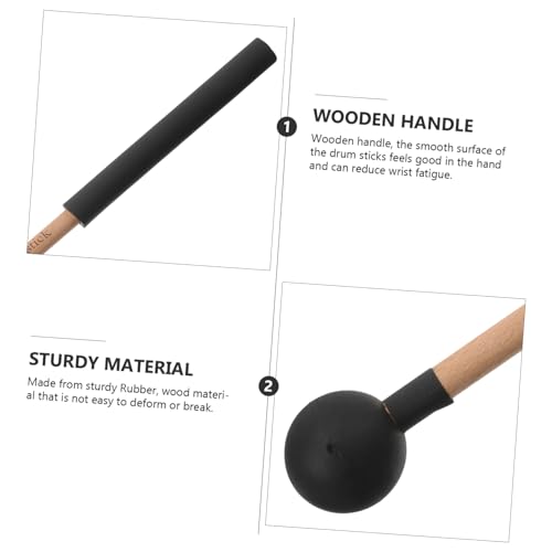 Hemoton 2pcs Tongue Drum Mallets Maderas Mangos Palillos de Percusión para Tambor de Lengüeta Marimba Xilófono Agarre Cómodo para Adultos miniatura 2