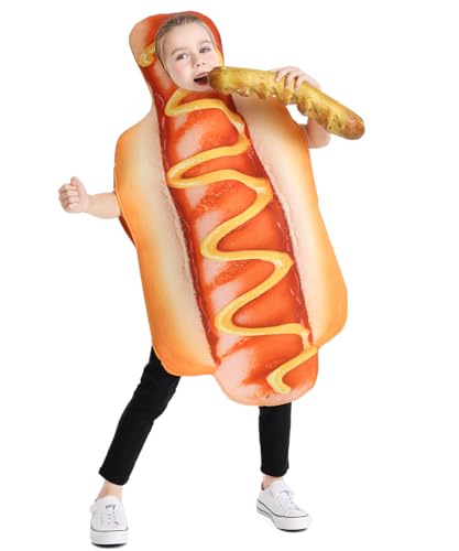 Disfraz de perro caliente para niños 4-6 años