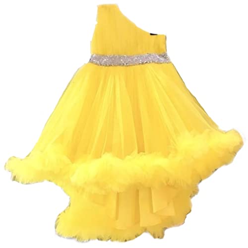 Image of TILISM Yellow One Shoulder Frock