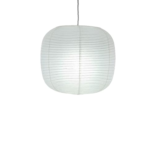 Hojoee Ampenschirm Rund Weiß Papier Laterne Classic Bamboo Style Wintermelonen-Lampenschirm Im Japanischen Sti