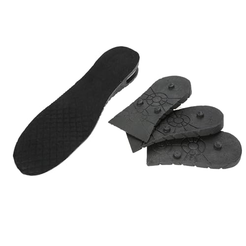 RASTKY Shoe Height Increase Pad Customizable Shock Absorption Heel Lift Insoles for Casual Wear PU and Velvet Material (4 Tier)