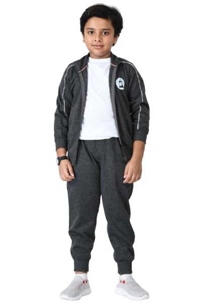 shopmore Boy's and Girl's Winter Tracksuit | Comfortable and Soft From Inside|Plain Design With Brand Logo | Size Available - 2 to 14 Year|-picture-42