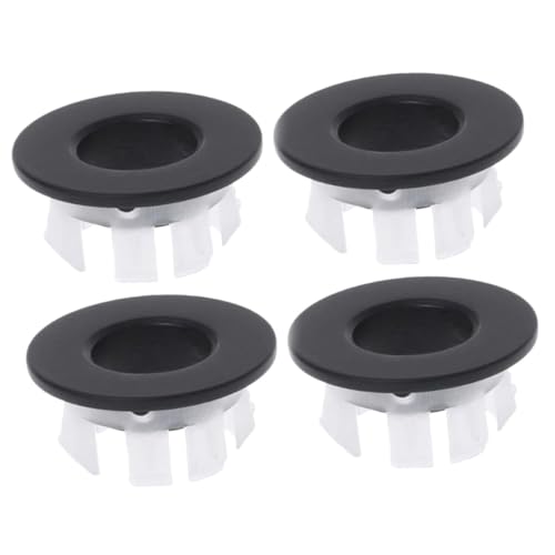 DIKACA 4 Piezas Anillos de Desbordamiento de Lavabo Resistentes y Duraderos de Cubiertas Redondas para Reemplazo para Fregadero y Baño