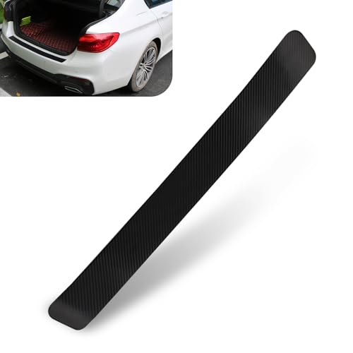 CouTunp Car Rear Bumper Protector Guard Carbon Fiber Rear Bumper Guard Sticker Anti-Scratch Trunk Door Sill Protector Strip Sticker Universal Rear Bumper Cover for Most Vehicle (35.42.95 in)