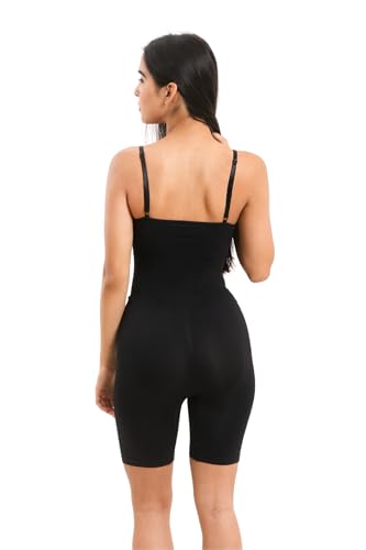Image of SHAPEMOUR Mid Thigh Bodysuit Bodyshaper, Sculpting Design Shapewear for Women, Body Shaper with Silicone Grip, No Steel Bones for All Day Comfort, Smooth and Seamless Fit