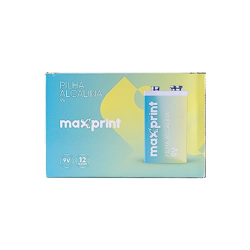 Bateria, Maxprint, 9V, Alcalina, A Embalagem Pode Variar