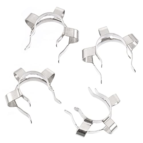 NAMOARLY 4pcs Lab Clamps Conical Interface Lab Keck for Laboratory Lab Clamp Keck Clamp Laboratory Equipment Silver Stainless Steel
