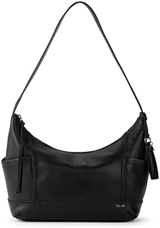 The Sak womens Kendra Hobo Bag in Leather Timeless Elevated Silhouette Soft Supple Handcrafted Sustainably, Black Ii, One Size US