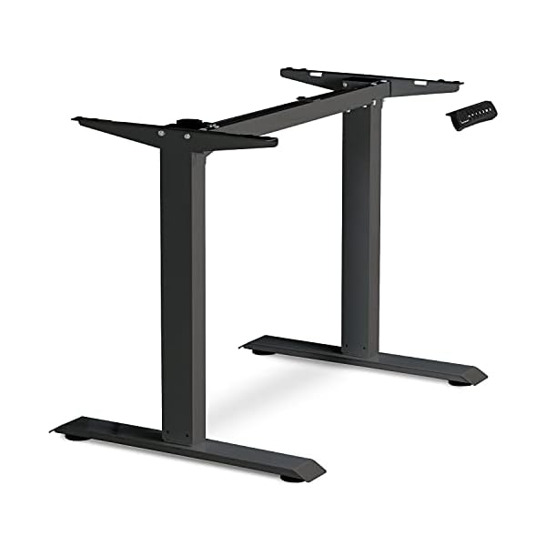 ESMART Germany ETX-121G Grau - Ergonomisches Steh-Sitz-Schreibtisch-Gestell Stufenlos elektrisch höhenverstellbar 71-121…