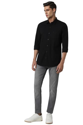 Image of Peter England Men's Premium Stretchable Cotton Solid Casual Shirt