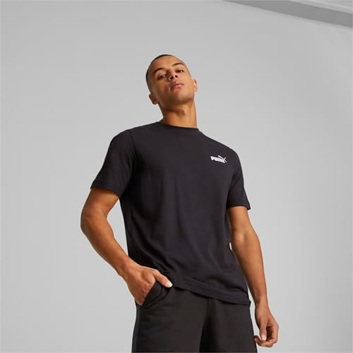 PUMA Herren Ess+ 2 Col Small Logo Tee T Shirt, Puma Black-white, S EU – Ansicht 3