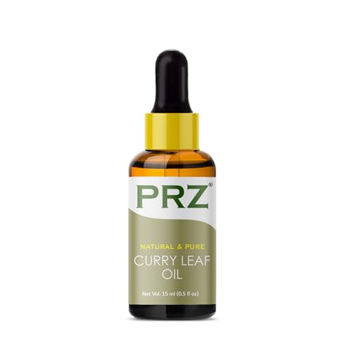Image of PRZ Curry Leaf Essential Oil (15ML) - Pure Natural & Therapeutic Grade Oil For Aromatherapy, Skin Care & Hair Care