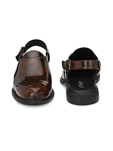 Image of Delize Men's Brown Roman Sandals