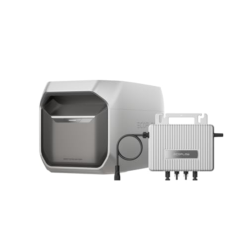 EcoFlow Delta 3 Zusatzakku 1024 Wh, 0% VAT WLAN Stream Mikrowechselrichter 800W, LiFePO4-Batterie, erweiterbare Energie für Camping, Notfallstrom Zuhause, Wohnmobil