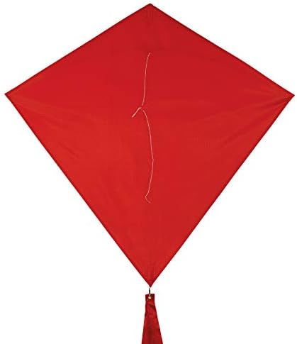 In the Breeze 3299 - Cherry 30 Inch Diamond Kite - Solid Red, Fun, Easy Flying Kite
