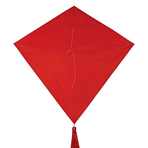 In the Breeze 3299 - Cherry 30 Inch Diamond Kite - Solid Red, Fun, Easy Flying Kite Georgia