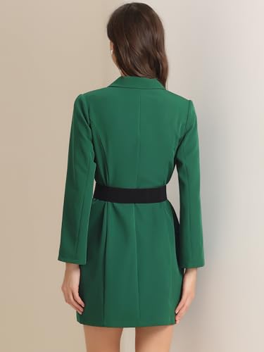 Image of Allegra K Blazer Dress for Women Notched Lapel Work Dresses with Belt