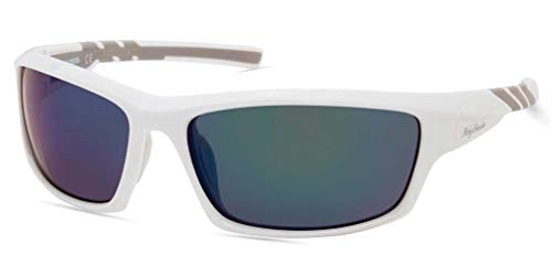 Harley-Davidson Women's Rubberized Sport Sunglasses, White Frame/Aqua Lenses
