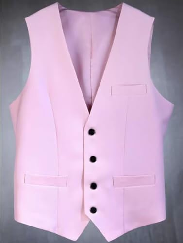 Men's Suit Vest Business Formal Dress Waistcoat Vest for Groomsmen Suit or Tuxedo4