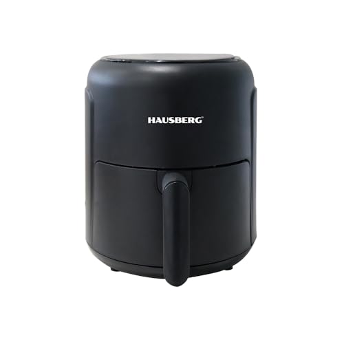 Hausberg 2.6L Digital Air Fryer – 7 Presets, Touchscreen, Non-Stick Basket, 30-Min Timer, 80–200°C Temp Control, Overheat Protection – 1600–1800W, Black