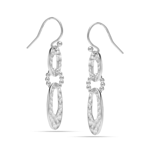 LeCalla 925 Sterling Silver Drop & Dangle Earrings for Women | Handmade Hammered, Textured, Geometric & Star Drop Dangle Jewelry | Women's Hammered Earrings Jewelry for Gift Mom Wife3