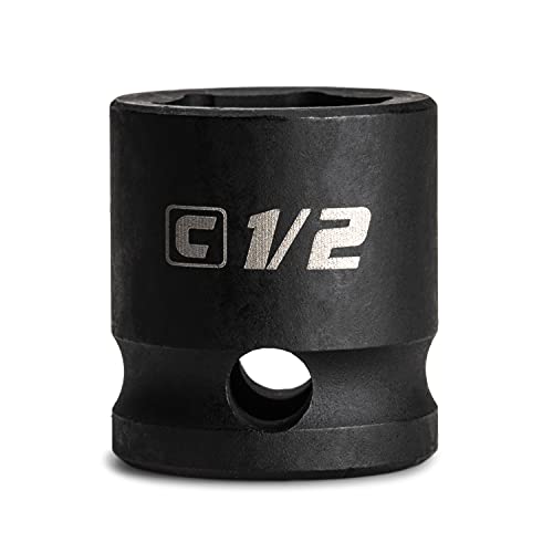 Image of Capri Tools 1 /2 in. Stubby Impact Socket, 3 /8 in. Drive, 6 Point, SAE