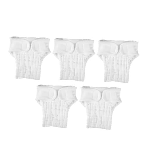 Holibanna Cotton Diaper Inserts 5 Pack Newborn to Toddler Nappy Liners Reusable Washable Soft Absorbent l Size