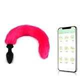 Analer Buttplug APP Vibrierender Silicagel Analplug Fuchsschwanz Cosplay Werkzeuge Plüsch Sexspielzeug Erotikspiele Erotikwaren Für Frauen Paar