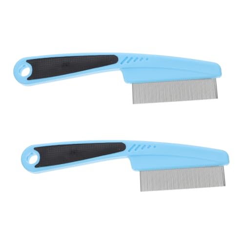OFFIGAM 2Piezas Peine Inoxidable para Cepillo para Cuidado Herramientas Senredado Resistentes