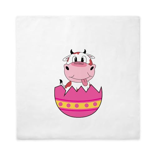 CafePress Happy Easter Egg Cute Cow A Queen Duvet Cover, Printed Comforter Cover, Unique Bedding