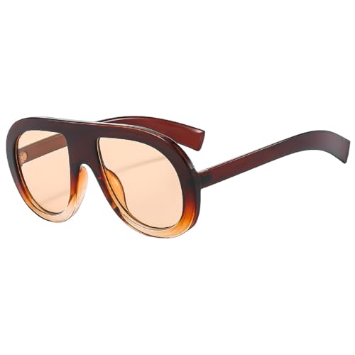 Popular Fashion Pilot Sunglasses Women Retro Chunky Designer Men Punk Gradient Shades UV400 Oversized Sun Glasses2